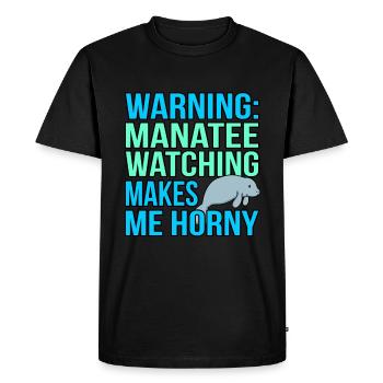 Lamantin - T-shirt Premium bio Homme - noir - Devant - Nico (187cm)