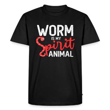 Compost Worms Gift - Men's Premium Organic T-Shirt - black - Front - Nico (187cm)