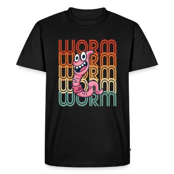 Compost Worms Gift - Men's Premium Organic T-Shirt - black - Front - Nico (187cm)
