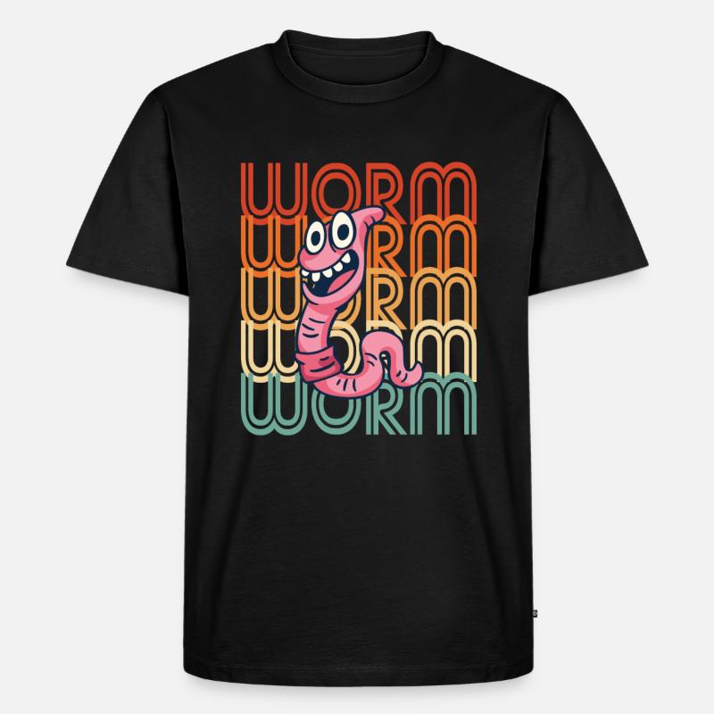 Kompost Würmer Geschenk - Männer Premium Bio T-Shirt - Schwarz