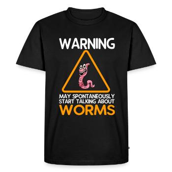 Compost Worms Gift - Men's Premium Organic T-Shirt - black - Front - Nico (187cm)