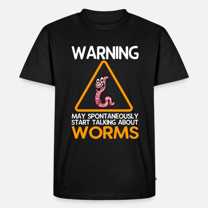 Kompost Würmer Geschenk - Männer Premium Bio T-Shirt - Schwarz