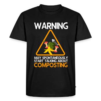 Compost Worms Gift - Men's Premium Organic T-Shirt - black - Front - Nico (187cm)