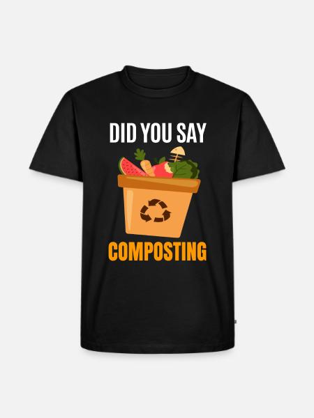 Compost Worms Gift - Men's Premium Organic T-Shirt - black