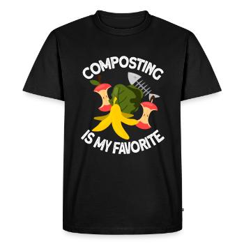 Compost Worms Gift - Men's Premium Organic T-Shirt - black - Front - Nico (187cm)