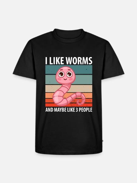 Compost Worms Gift - Men's Premium Organic T-Shirt - black