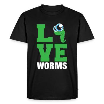 Compost Worms Gift - Men's Premium Organic T-Shirt - black - Front - Nico (187cm)