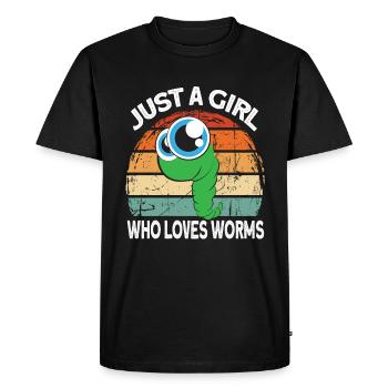 Compost Worms Gift - Men's Premium Organic T-Shirt - black - Front - Nico (187cm)