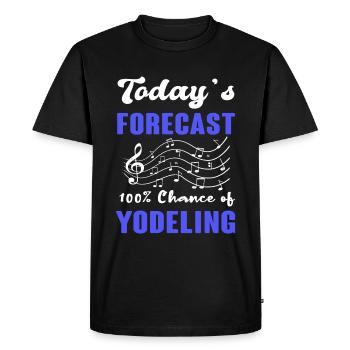 Yodel - Men's Premium Organic T-Shirt - black - Front - Nico (187cm)
