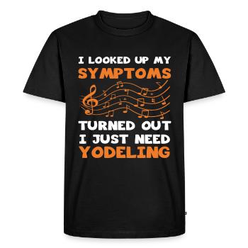 Yodel - Men's Premium Organic T-Shirt - black - Front - Nico (187cm)