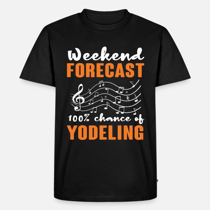 Jodeln - Männer Premium Bio T-Shirt - Schwarz