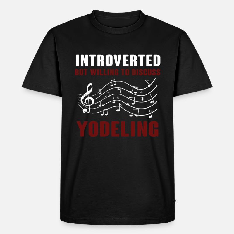 Jodeln - Männer Premium Bio T-Shirt - Schwarz