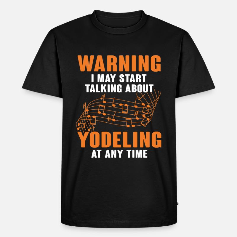 Jodeln - Männer Premium Bio T-Shirt - Schwarz