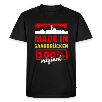 Sarrebruck - T-shirt Premium bio Homme - noir - Devant - Nico (187cm)