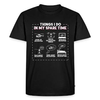 Things I do in my spare time Lifting screw - Men's Premium Organic T-Shirt - black - Front - Nico (187cm)