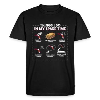 Ce que je fais pendant mon temps libre en Floride - T-shirt Premium bio Homme - noir - Devant - Nico (187cm)