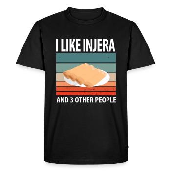 Pain traditionnel éthiopien-érythréen - T-shirt Premium bio Homme - noir - Devant - Nico (187cm)