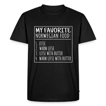 Norwegian Lefse Food - Men's Premium Organic T-Shirt - black - Front - Nico (187cm)