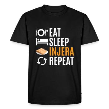 Pain traditionnel éthiopien-érythréen - T-shirt Premium bio Homme - noir - Devant - Nico (187cm)
