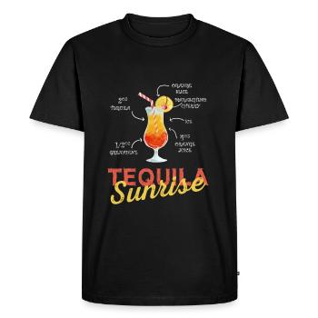 Tequila sunrise - T-shirt Premium bio Homme - noir - Devant - Nico (187cm)