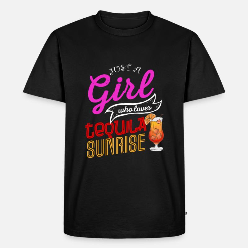 Tequila Sunrise - Männer Premium Bio T-Shirt - Schwarz