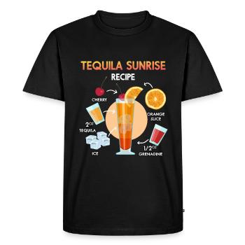 Tequila Sunrise - Men's Premium Organic T-Shirt - black - Front - Nico (187cm)