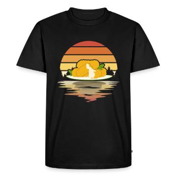 Rétro Mozzarella - T-shirt Premium bio Homme - noir - Devant - Nico (187cm)