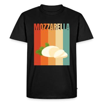 Rétro Mozzarella - T-shirt Premium bio Homme - noir - Devant - Nico (187cm)