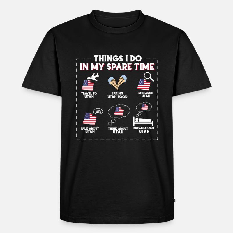 Utah - Männer Premium Bio T-Shirt - Schwarz