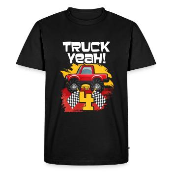 4th birthday - Men's Premium Organic T-Shirt - black - Front - Nico (187cm)