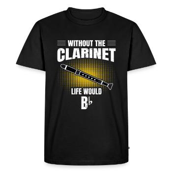 Clarinette - T-shirt Premium bio Homme - noir - Devant - Nico (187cm)