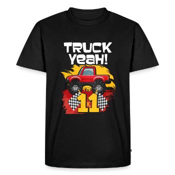 11th birthday - Men's Premium Organic T-Shirt - black - Front - Nico (187cm)