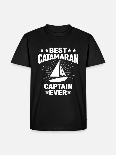 Catamaran - Men's Premium Organic T-Shirt - black