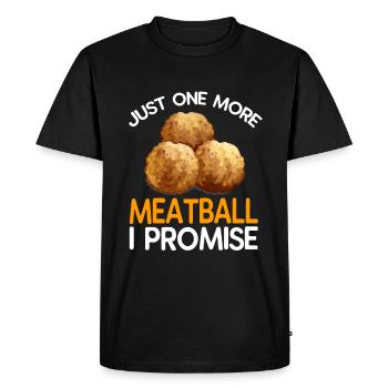 Meatball Meatball Food Gift - Men's Premium Organic T-Shirt - black - Front - Nico (187cm)