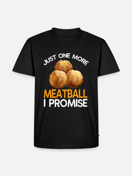 Polpette di polpette Regalo di cibo - Maglietta ecologica premium da uomo - nero