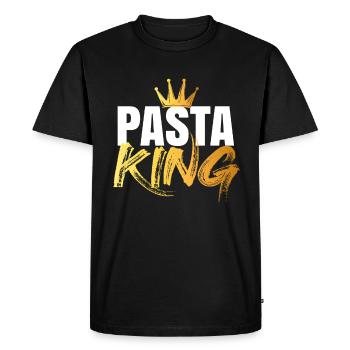 Pasta King - Men's Premium Organic T-Shirt - black - Front - Nico (187cm)