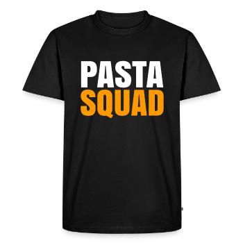 Pasta Squad - Men's Premium Organic T-Shirt - black - Front - Nico (187cm)