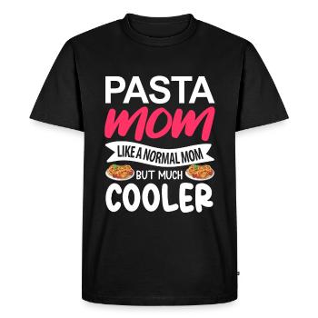 Pasta Mom like a normal mom, but lots of cool - Men's Premium Organic T-Shirt - black - Front - Nico (187cm)