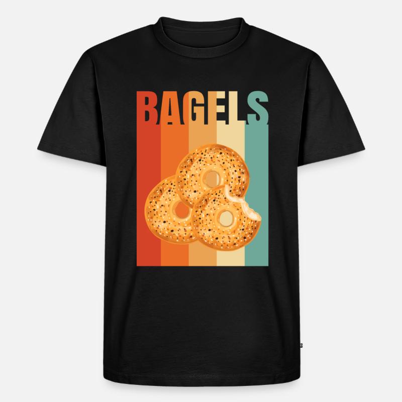 Bagel Bagels Geschenk - Männer Premium Bio T-Shirt - Schwarz
