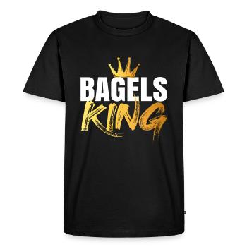 Bagel Bagels Gift - Men's Premium Organic T-Shirt - black - Front - Nico (187cm)