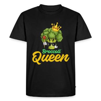 Broccoli Queen - Men's Premium Organic T-Shirt - black - Front - Nico (187cm)