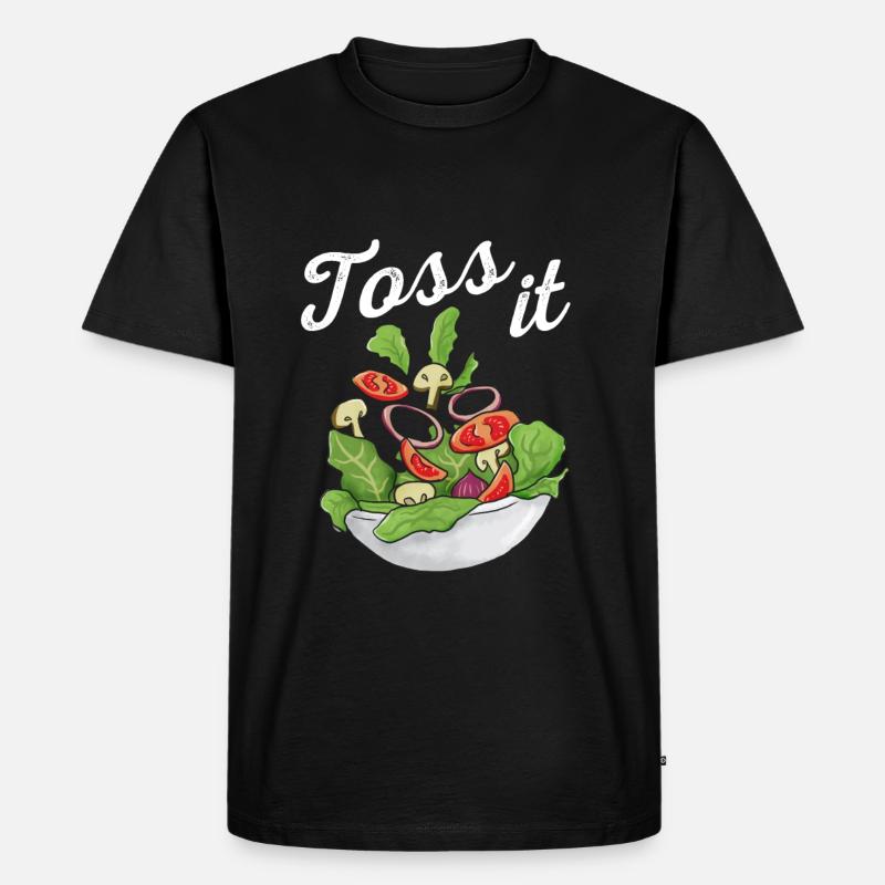Salat - Männer Premium Bio T-Shirt - Schwarz
