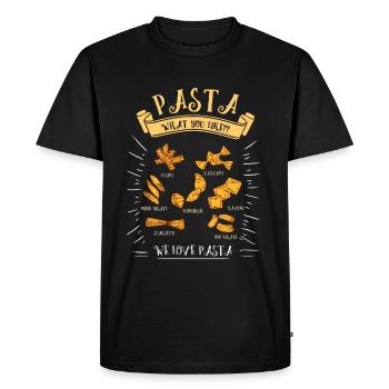 Pasta Pasta Italy Gift - Men's Premium Organic T-Shirt - black - Front - Nico (187cm)
