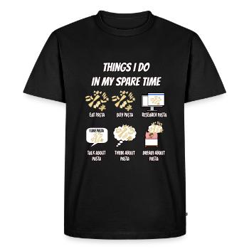 Pasta Pasta Italy Gift - Men's Premium Organic T-Shirt - black - Front - Nico (187cm)
