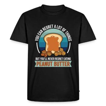 Erdnussbutter Peanut Butter - Men's Premium Organic T-Shirt - black - Front - Nico (187cm)