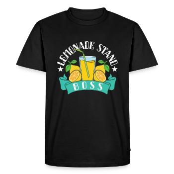 Stand de limonade Boss - T-shirt Premium bio Homme - noir - Devant - Nico (187cm)