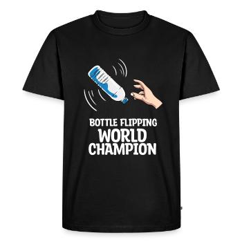 Bouteille d’eau Retournant la bouteille - T-shirt Premium bio Homme - noir - Devant - Nico (187cm)