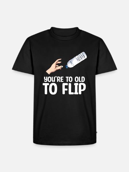 Water Bottle Flipping Bottle Turning - Men's Premium Organic T-Shirt - black