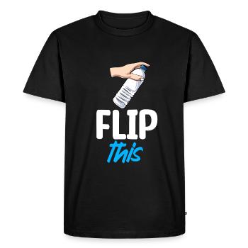Bouteille d’eau Retournant la bouteille - T-shirt Premium bio Homme - noir - Devant - Nico (187cm)