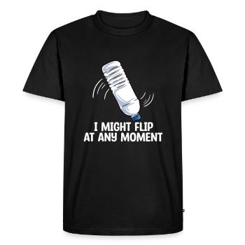 Bouteille d’eau Retournant la bouteille - T-shirt Premium bio Homme - noir - Devant - Nico (187cm)